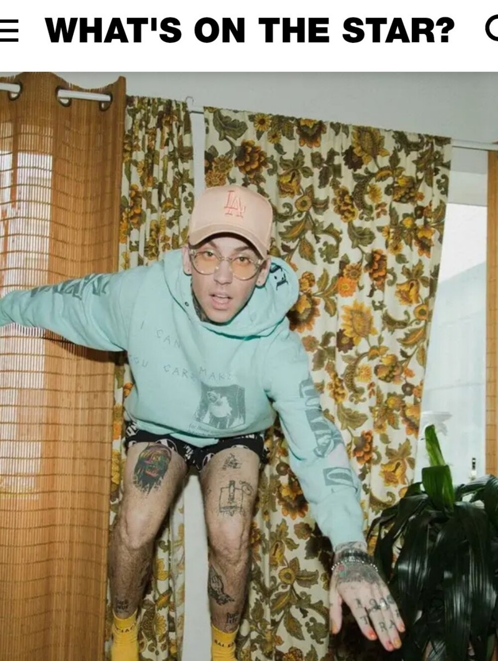 Mint Graphic Hoodie "I CAN'T MAKE YOU CARE"